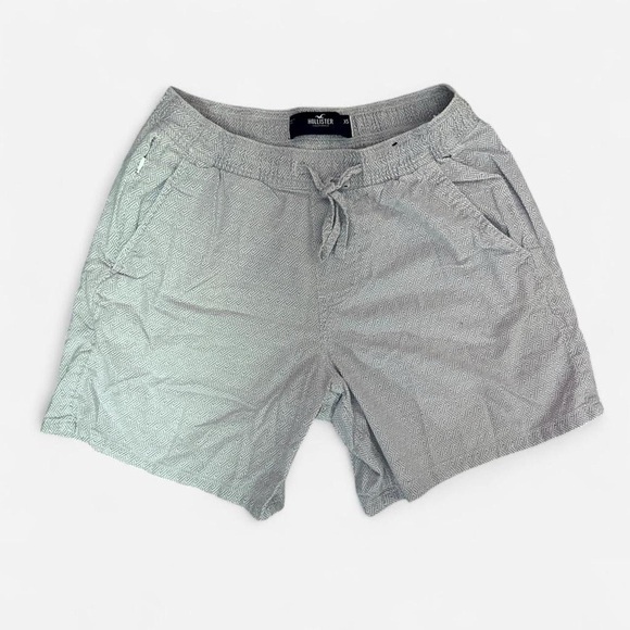 Hollister Other - Hollister Men's Blue and White Patterned Linen Blend Shorts